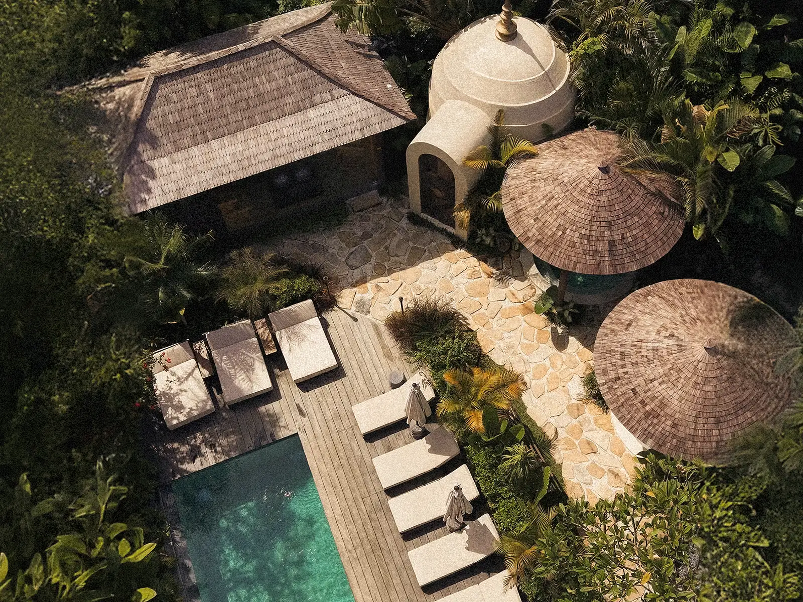 Aerial view of The Ark boutique recovery spa, Bali